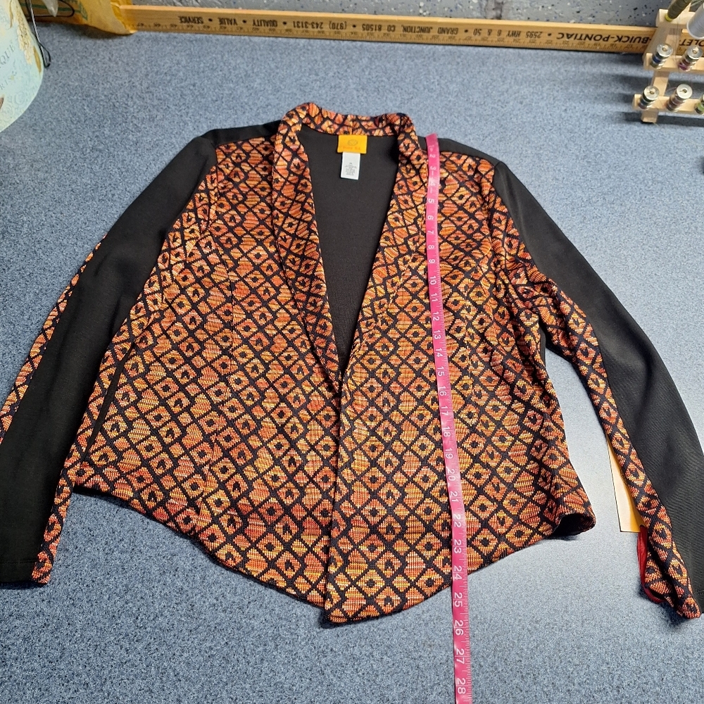 Vintage Ruby Rd. "MACHU PICCHU 2014" Open Front Cardigan, Size Xl, Style#42132C5 - Picture 9 of 11